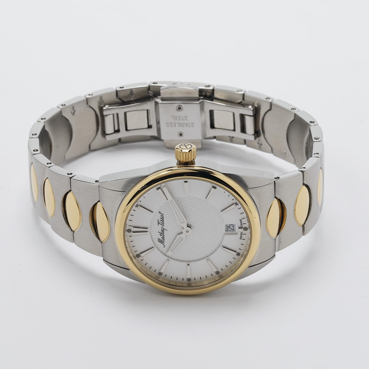 Mathey-Tissot Mathey-Tissot Anaconda D791BI,  швейцария женские часы на браслете нержавеющая сталь с pvd-покрытием боковой вид