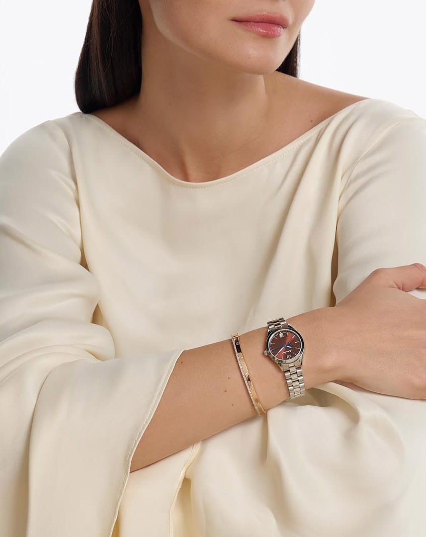 Mathey-Tissot Mathey-Tissot Urban D411MAM,  швейцария женские часы на браслете нержавеющая сталь боковой вид