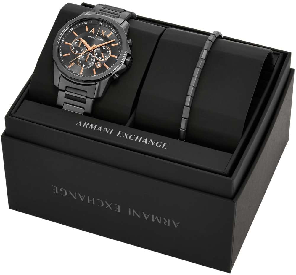 Armani Exchange Armani Exchange Banks AX7170SET мужские часы черный циферблат на запястье