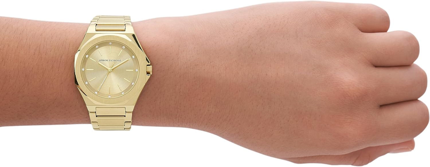 Armani Exchange Armani Exchange Andrea AX4608 женские часы золотой циферблат на запястье