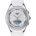 Tissot Tissot T-Touch Lady Solar T075.220.17.017.00 T Touch T0752201701700 кварцевые женские часы белый циферблат, браслет силикон — вид спереди
