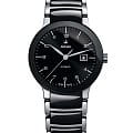 Rado Rado Centrix Diamonds R30942162  R30942162 кварцевые женские часы черный циферблат, браслет сталь + высокотехнологичная керамика — вид спереди
