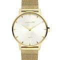 Amalys Amalys Baker AMW-174  AMW-174 кварцевые женские часы белый циферблат, браслет нержавеющая сталь с pvd-покрытием — вид спереди