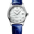 Longines Longines Master Collection L2.357.4.87.0  L23574870 механические женские часы перламутровый циферблат, браслет кожаный — вид спереди