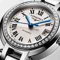 Longines Longines PrimaLuna L8.111.0.71.6 механические женские часы часы крупный план серебристый циферблата