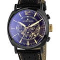 Jacques Lemans Jacques Lemans 1-1645O  1-1645O кварцевые мужские часы черный циферблат, браслет кожаный — вид спереди