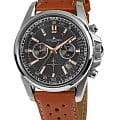 Jacques Lemans Jacques Lemans 1-1117WP  1-1117WP кварцевые мужские часы серый циферблат, браслет кожаный — вид спереди