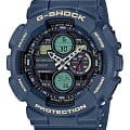 Casio Casio G-Shock GA-140-2A GA GA-140-2A электронные мужские часы черный циферблат, браслет пластик — вид спереди