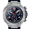 Tissot Tissot T-Race MotoGP™ Chronograph 2024 Limited Edition T141.417.17.047.00 T Race T1414171704700 кварцевые мужские часы синий циферблат, браслет каучук — вид спереди