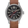 Hamilton Hamilton Khaki Field Titanium Far Cry® 6 H70645533  H70645533 механические мужские часы черный циферблат, браслет кожаный — вид спереди