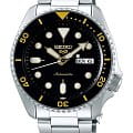Seiko Seiko 5 Sports SRPD57K1S  SRPD57K1 механические мужские часы черный циферблат, браслет нержавеющая сталь — вид спереди