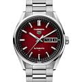 TAG Heuer TAG Heuer Carrera Day-Date WDA2113.BA0043  WDA2113.BA0043 механические мужские часы красный циферблат, браслет нержавеющая сталь — вид спереди