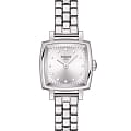 Tissot Tissot Lovely Square T058.109.11.036.01 Lovely T0581091103601 кварцевые женские часы серебристый циферблат, браслет нержавеющая сталь — вид спереди