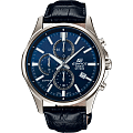 Casio Casio Edifice EFB-530L-2A  EFB-530L-2A кварцевые мужские часы синий циферблат, браслет кожаный — вид спереди