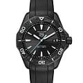 TAG Heuer TAG Heuer Aquaracer Professional Solargraph 200 WBP1112.FT6199  WBP1112.FT6199 кварцевые мужские часы черный циферблат, браслет каучук — вид спереди