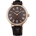 Orient Orient ER2K001T (FER2K001T)  ER2K001T механические женские часы коричневый циферблат, браслет кожа + текстиль — вид спереди