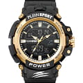 Plein Sport Plein Sport Combat PSNBA0523  PSNBA0523 кварцевые мужские часы черный циферблат, браслет силикон — вид спереди