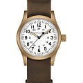 Hamilton Hamilton Khaki Field Mechanical Bronze H69459510  H69459510 механические мужские часы белый циферблат, браслет кожаный — вид спереди