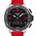 Tissot Tissot T-Race Touch T081.420.17.057.03 T Race T0814201705703 кварцевые мужские часы черный циферблат, браслет каучук — вид спереди