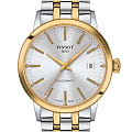 Tissot Tissot Classic Dream Swissmatic T129.407.22.031.01 Classic Dream T1294072203101 механические мужские часы серебристый циферблат, браслет сталь c pvd покрытием — вид спереди