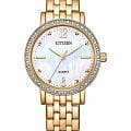Citizen Citizen Elegance EL3103-57D  EL3103-57D кварцевые женские часы перламутровый циферблат, браслет нержавеющая сталь с ip-покрытием — вид спереди