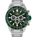 Jacques Lemans Jacques Lemans Sport 1-2140G  1-2140G кварцевые мужские часы зеленый циферблат, браслет нержавеющая сталь — вид спереди