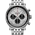 Breitling Breitling Navitimer B01 Chronograph 43 AB0138241G1A1  AB0138241G1A1 механические мужские часы серебристый циферблат, браслет нержавеющая сталь — вид спереди