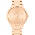 Rado Rado True Thinline Le Corbusier R27097672   R27097672  кварцевые мужские часы золотой циферблат, браслет высокотехнологичная керамика + титан — вид спереди