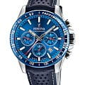 Festina Festina Timeless Chrono F20561/3  F20561/3 кварцевые мужские часы синий циферблат, браслет кожаный — вид спереди