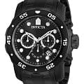 Invicta Invicta Pro Diver IN0076  IN0076 кварцевые мужские часы черный циферблат, браслет нержавеющая сталь с ip-покрытием — вид спереди