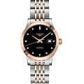 Longines Longines Record Collection L2.321.5.57.7  L23215577 механические женские часы черный циферблат, браслет нержавеющая сталь — вид спереди
