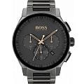 Hugo Boss Hugo Boss Peak HB1513814  HB1513814 кварцевые мужские часы черный циферблат, браслет нержавеющая сталь с pvd-покрытием — вид спереди