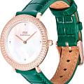 Оригинальные часы Daniel Wellington Daniel Wellington Crystalline Bezel Green Croc Rose Gold DW00100826 кварцевые калибр механизма  общий вид