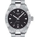 Tissot Tissot PR 100 Sport Gent T101.610.11.051.00 PR 100 T1016101105100 кварцевые мужские часы черный циферблат, браслет нержавеющая сталь — вид спереди