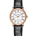 Longines Longines Elegant Collection L4.378.8.11.4  L43788114 механические мужские часы белый циферблат, браслет кожаный — вид спереди