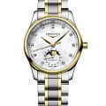 Longines Longines Master Collection L2.409.5.87.7  L24095877 механические женские часы перламутровый циферблат, браслет нержавеющая сталь и 18 каратное розовое золото — вид спереди