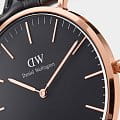 Daniel Wellington Daniel Wellington Classic York DW00100128, classic  швеция мужские часы на браслете кожаный боковой вид