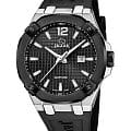 Jaguar Jaguar Diplomatic Quartz J1019/2  J1019/2 кварцевые мужские часы черный циферблат, браслет каучук — вид спереди