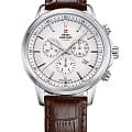 Swiss Military by Chrono Swiss Military by Chrono SM34052.20  SM34052.20 кварцевые мужские часы белый циферблат, браслет кожаный — вид спереди