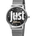 Just Cavalli Just Cavalli Logo JC1L116M0055  JC1L116M0055 кварцевые женские часы черный циферблат, браслет нержавеющая сталь — вид спереди