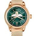 Aviator Aviator Douglas MoonFlight V.1.33.2.263.5  V.1.33.2.263.5 кварцевые женские часы зеленый циферблат, браслет нержавеющая сталь с pvd-покрытием — вид спереди