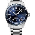 Longines Longines Spirit L3.812.4.93.6  L38124936 механические мужские часы синий циферблат, браслет нержавеющая сталь — вид спереди