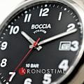 Boccia Titanium Boccia Titanium 3659-01 кварцевые мужские часы часы крупный план черный циферблата