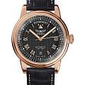 Aviator Aviator Douglas Day-Date V.3.35.2.275.4  V.3.35.2.275.4 механические мужские часы черный циферблат, браслет кожаный — вид спереди