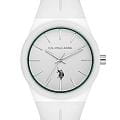 U.S. Polo Assn. U.S. Polo Assn. Yard USPA1110-01  USPA1110-01 кварцевые женские часы белый циферблат, браслет силикон — вид спереди