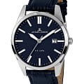 Jacques Lemans Jacques Lemans 1-2002F  1-2002F кварцевые мужские часы синий циферблат, браслет кожаный — вид спереди