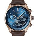 Hugo Boss Hugo Boss Grand Prix HB1513604  HB1513604 кварцевые мужские часы синий циферблат, браслет кожаный — вид спереди
