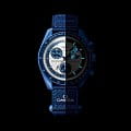 Swatch Swatch x Omega Bioceramic Moonswatch Mission to The SuperBlue Moonphase SO33N700, swatch x omega moonwatch швейцария мужские часы на браслете нейлон боковой вид