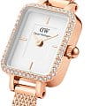 Daniel Wellington Daniel Wellington Quadro Mini Lumine Bezel Rose Gold DW00100731, quadro швеция женские часы на браслете нержавеющая сталь с pvd-покрытием боковой вид