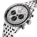 Breitling Breitling Navitimer B01 Chronograph 43 AB0138241G1A1 механические мужские часы часы крупный план серебристый циферблата